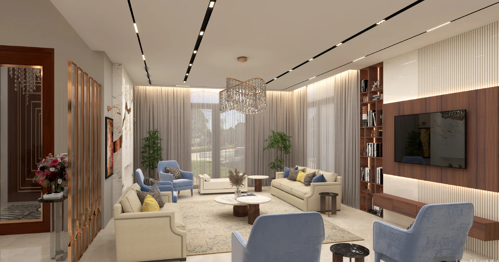 Green Villa living room view